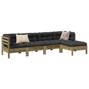 Set Divani da Giardino 5pz con Cuscini Legno Impregnato di Pino 3299395