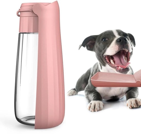 Acqua per cani 550ml - Onda portatile per viaggi - Ossidiana per acqua per cani/gatti - Adatta per cani piccoli/medi/grandi - Disegno a corda per facile trasporto - Demontabile per pulizia - Ossigenatore per cani