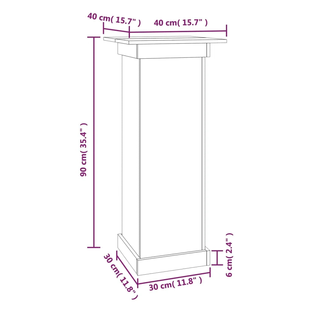 Portafiori | Sostegno per piante 40x40x90 cm in Legno Massello di Pino