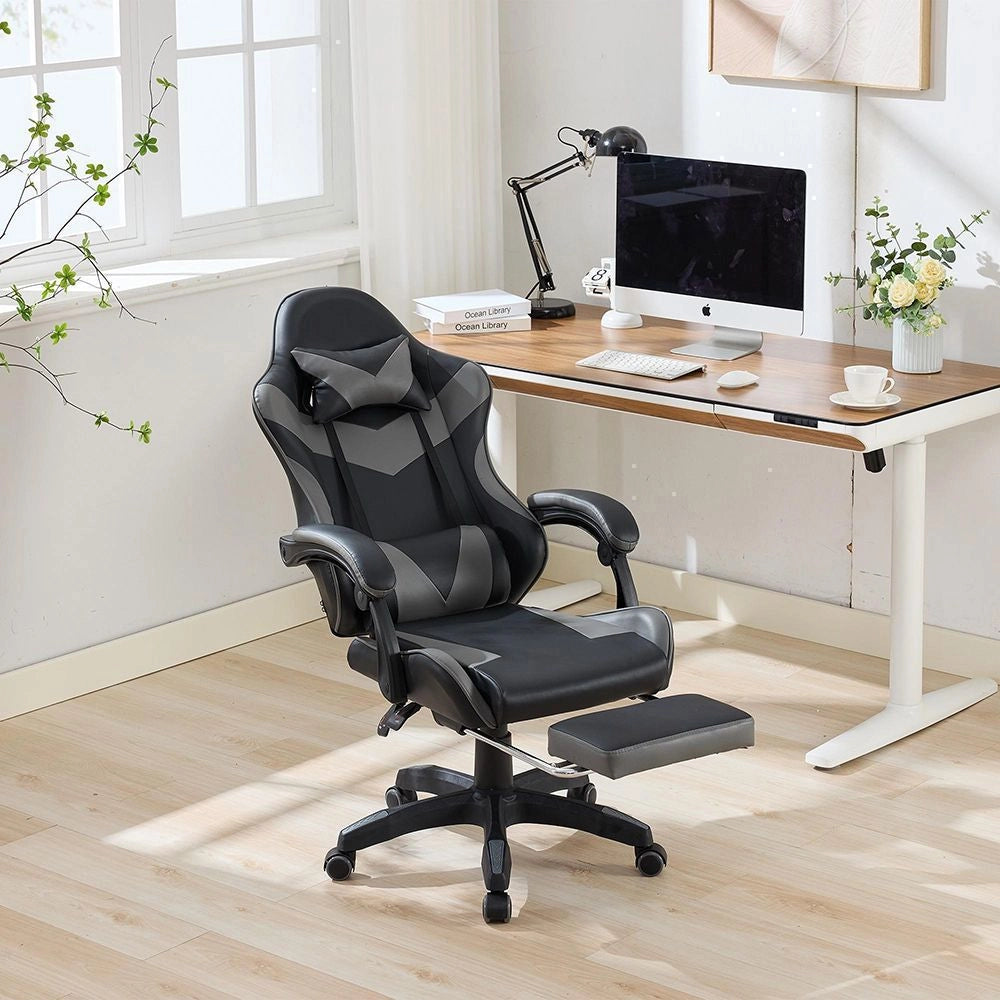 Sedia da gaming ergonomica girevole 360¡ã - Xylo - Regolabile con poggiapiedi, poggiatesta e supporto lombare