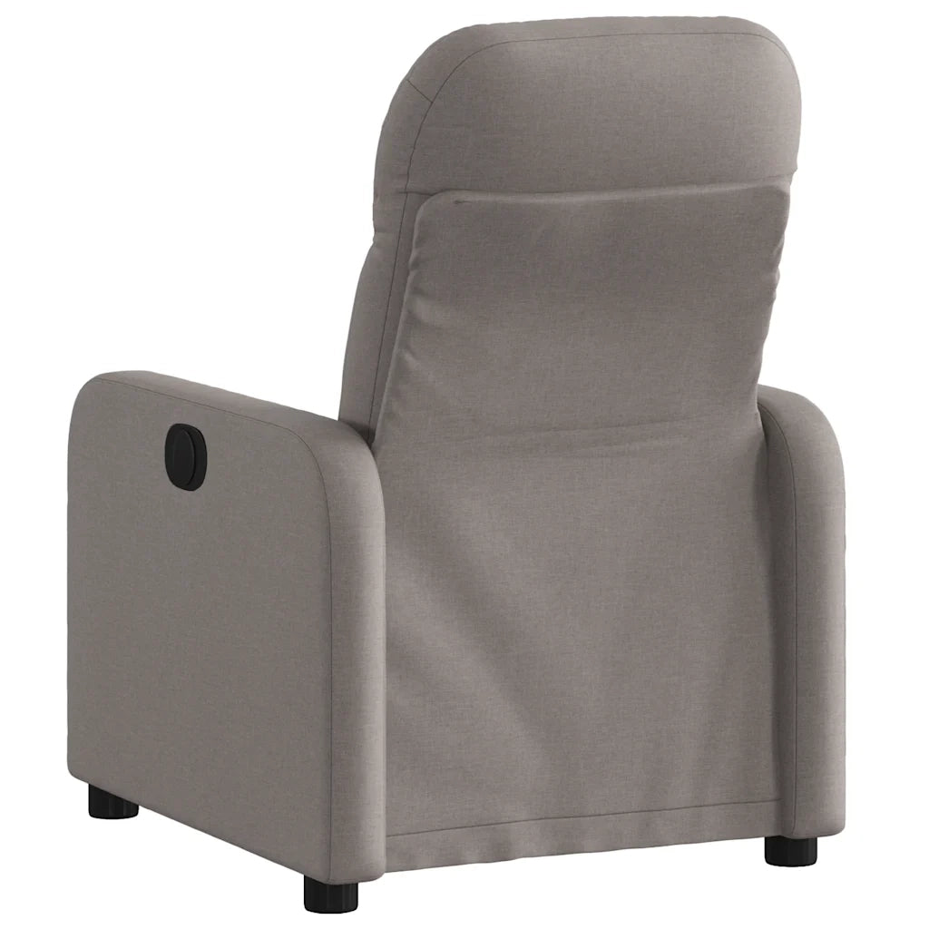 Poltrona | Sedia Relax Elettrica Reclinabile Tortora in Tessuto