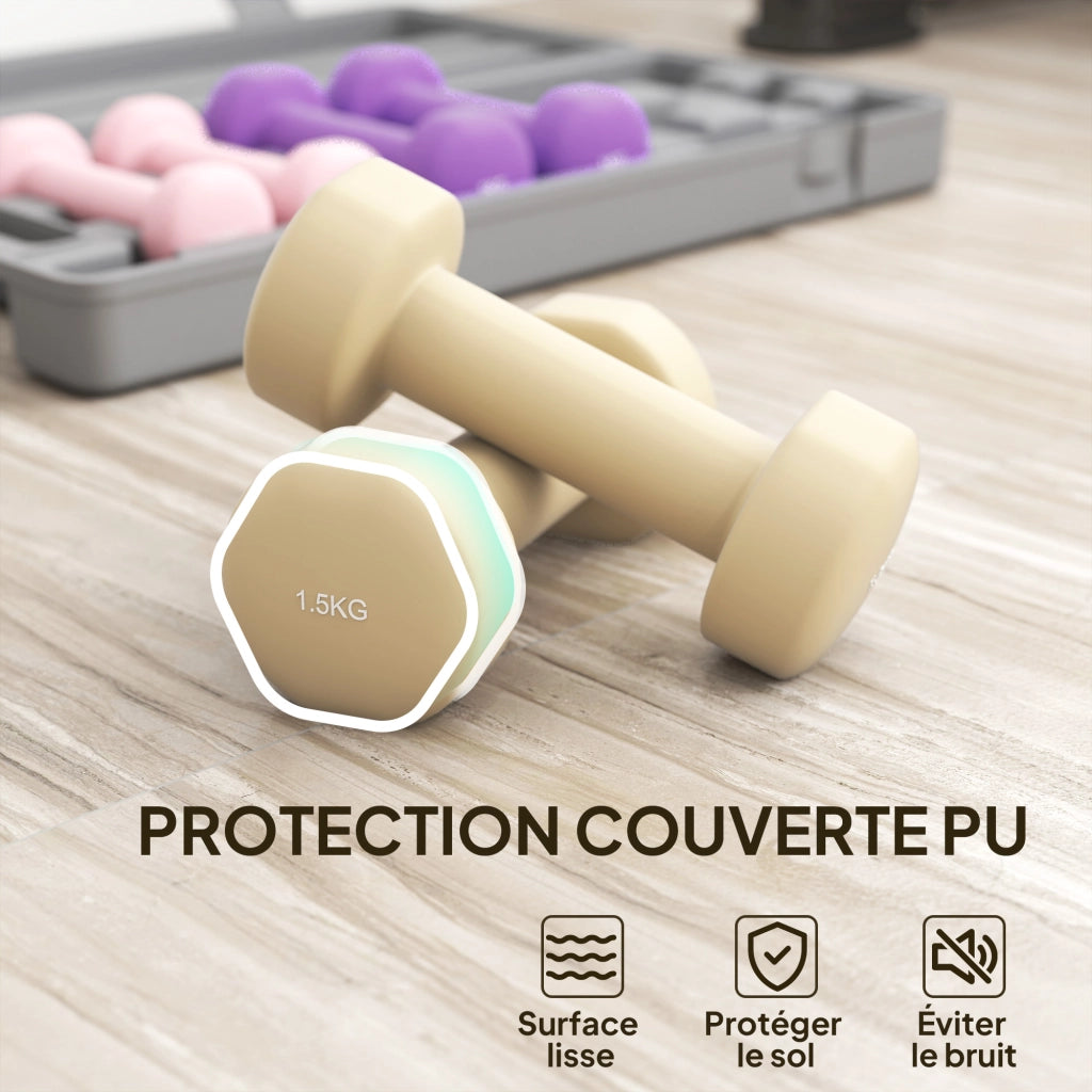 Set Halt¨¨res Multicolore 6 kg con Custodia ¨C zephmum ¨C 6 Halt¨¨res 0.5kg, 1kg, 1.5kg