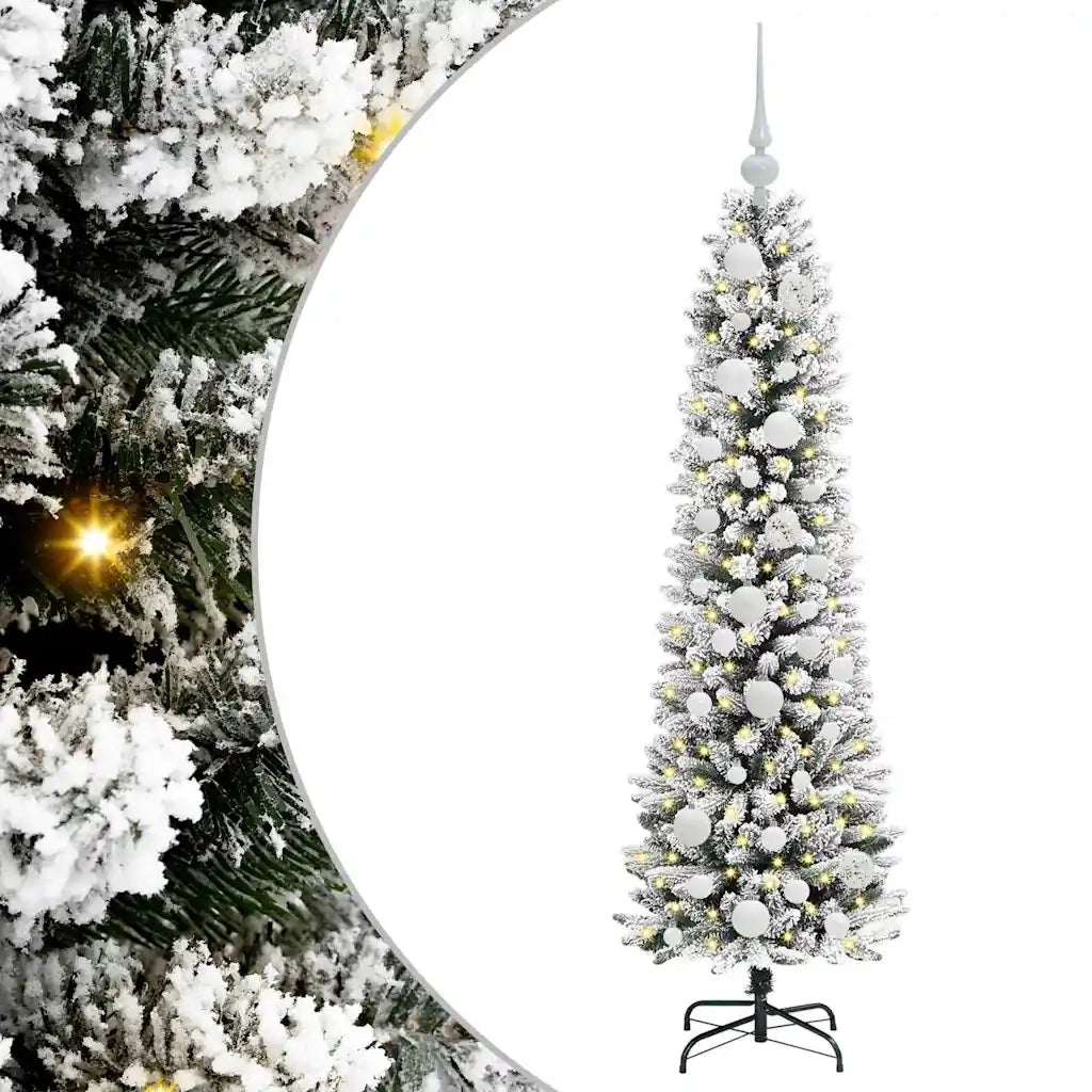 Albero di Natale | Decorazioni natalizie artificiale con 150 LED Bianco 120 cm