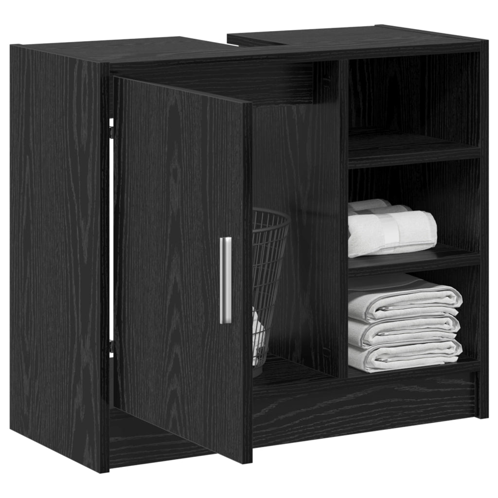 Mobile Lavabo Quercia Nera 63x29x55 cm Legno Ingegnerizzato