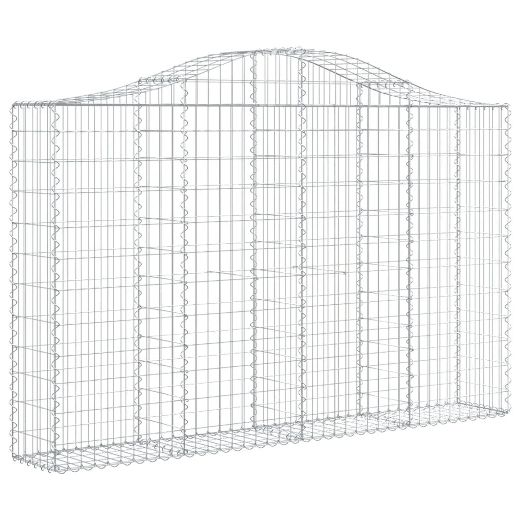 Cesto Gabbione ad Arco 200x30x120/140 cm Ferro Zincato 153386