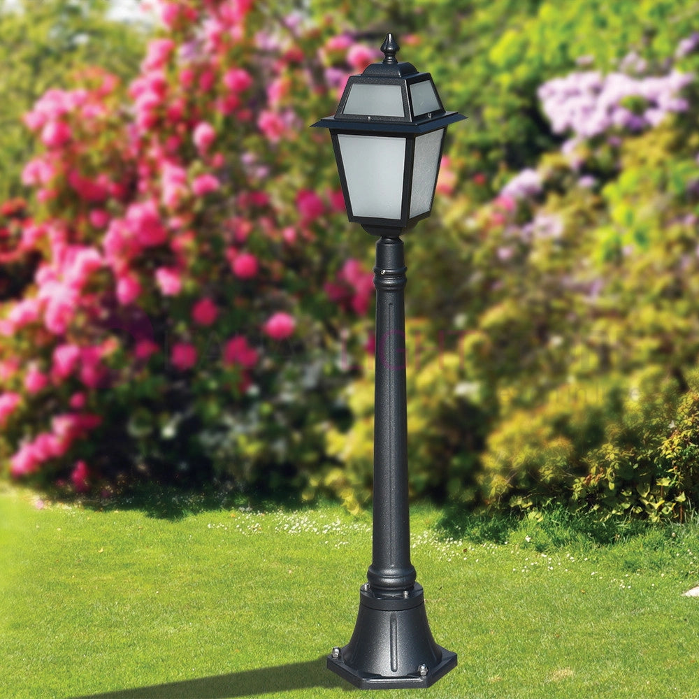 ARTEMIDE ANTRACITE Lampione h. 116 per Esterno Classico Lanterna Quadrata GARDENLIGHT
