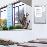 Bacheca da Esterno con Apertura a Ribalta 58,5x76x4,7 cm in Alluminio Grigio Chiaro