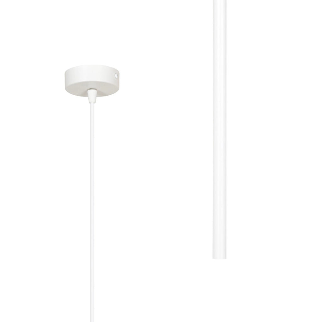 Lampada a sospensione Selter in acciaio bianco opaco