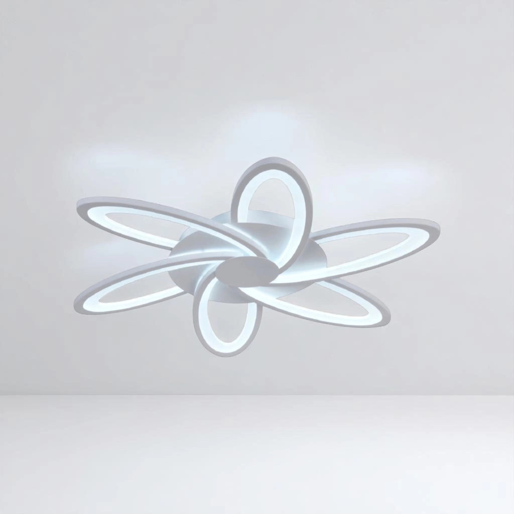 Plafoniera LED Soffitto 59W Design Artistico, 4720 Lumen, Luce Calda, Fredda, Naturale, Fascio 300°, Alluminio Bianco e ABS, Moderna per Salotto e Camera