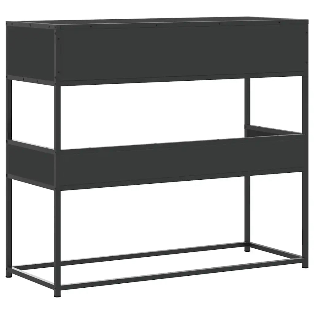 Tavolino Consolle | Tavolo d'Ingresso Nero 90x35x80 cm in Legno Multistrato