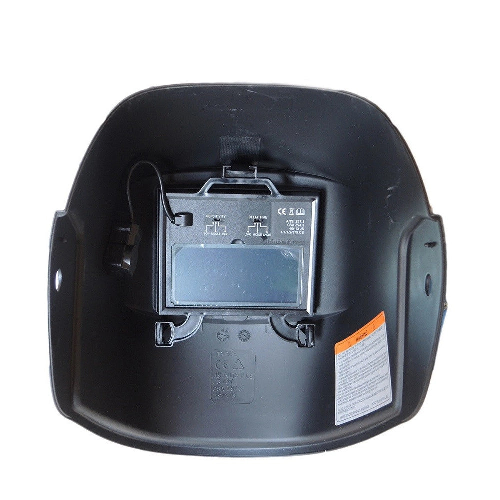 Trade Shop - Maschera Per Saldatura Casco Per Fabbro Protezione A Cristalli Liquidi 92x42mm -