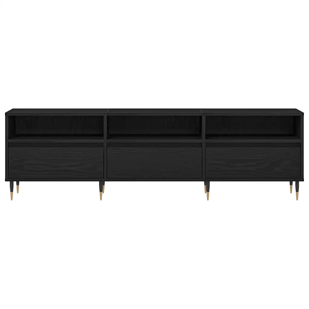 Mobile TV Rovere Nero 150 x 30 x 44,5 cm Legno multistrato 862876