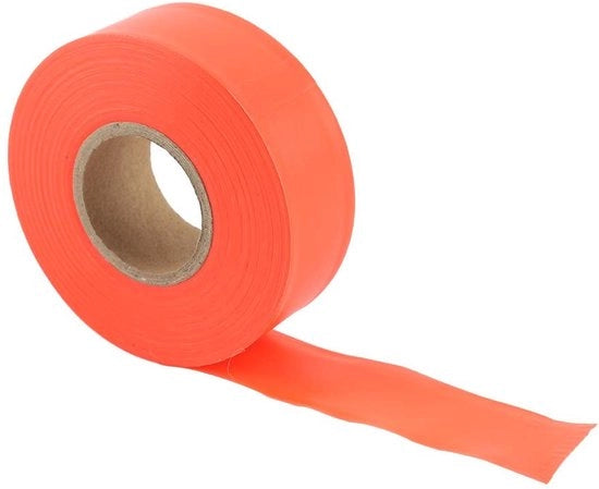 Lint di Marcatura con Alta Visibilità - Nastro di Marcatura Portatile - PVC - 45m di Lunghezza - 2,5cm di Larghezza - Marcatura di Zone Pericolose - Lint di Marcatura
