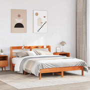 vidaXL Letto senza Materasso Marrone Cera 140x190 cm in Legno di Pino