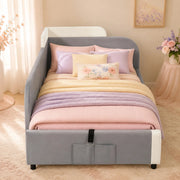 Letto imbottito per bambino con vano contenitore e sponde morbide