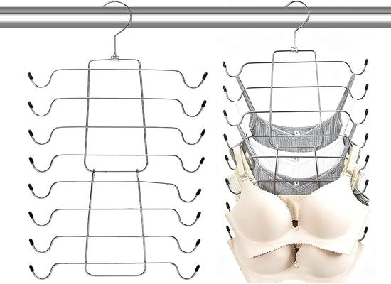 Set di 2 Organizzatori di Sotto la Cintura Spazia Reattivi – Organizzatore di Sotto la Cintura in Metallo per 16 pezzi, Nero
