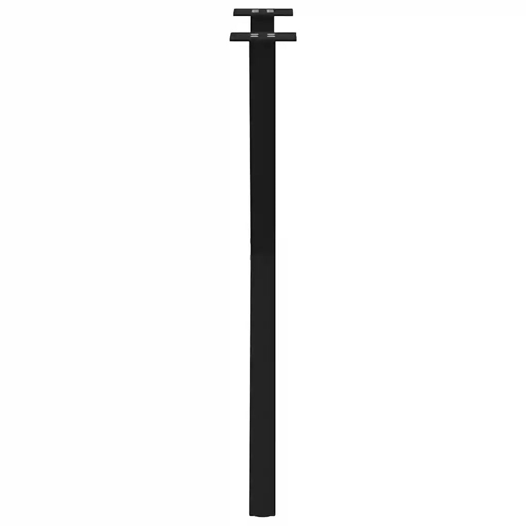 Gambe per tavolo da pranzo a forma di X 2 pz nere 50x(72-73) cm in acciaio 4012908