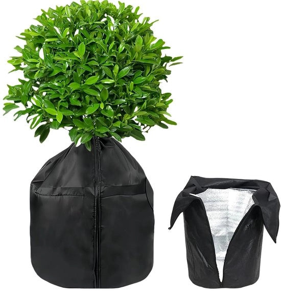 Copertura per piante invernale 45 x 50 cm - Protezione dalle gelate - Protezione dal calore - Sacchetto di protezione per piante - Sostenibile - Con chiusura a zip e corda di tiraggio