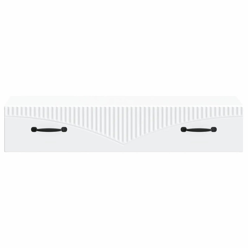 Tavolino da Parete Laterale Bianco 87,5 x 34,5 x 17 cm 899005