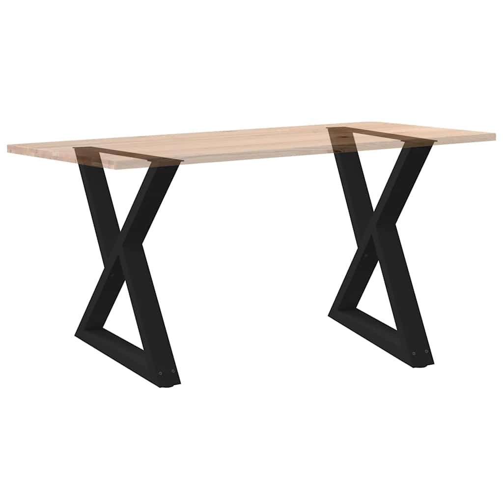 Set di 2 gambe moderne regolabili per tavolo da pranzo 80 x 72-73,3 cm in acciaio nero 02_0057014