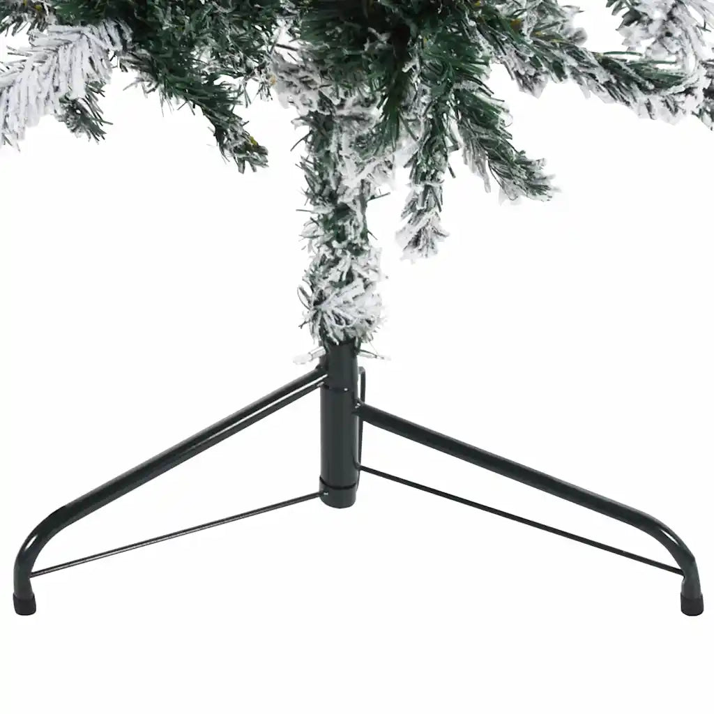 Albero Natale Artificiale Sottile a Met¨¤ Neve Fioccata-Albero Natalizio 240 cm