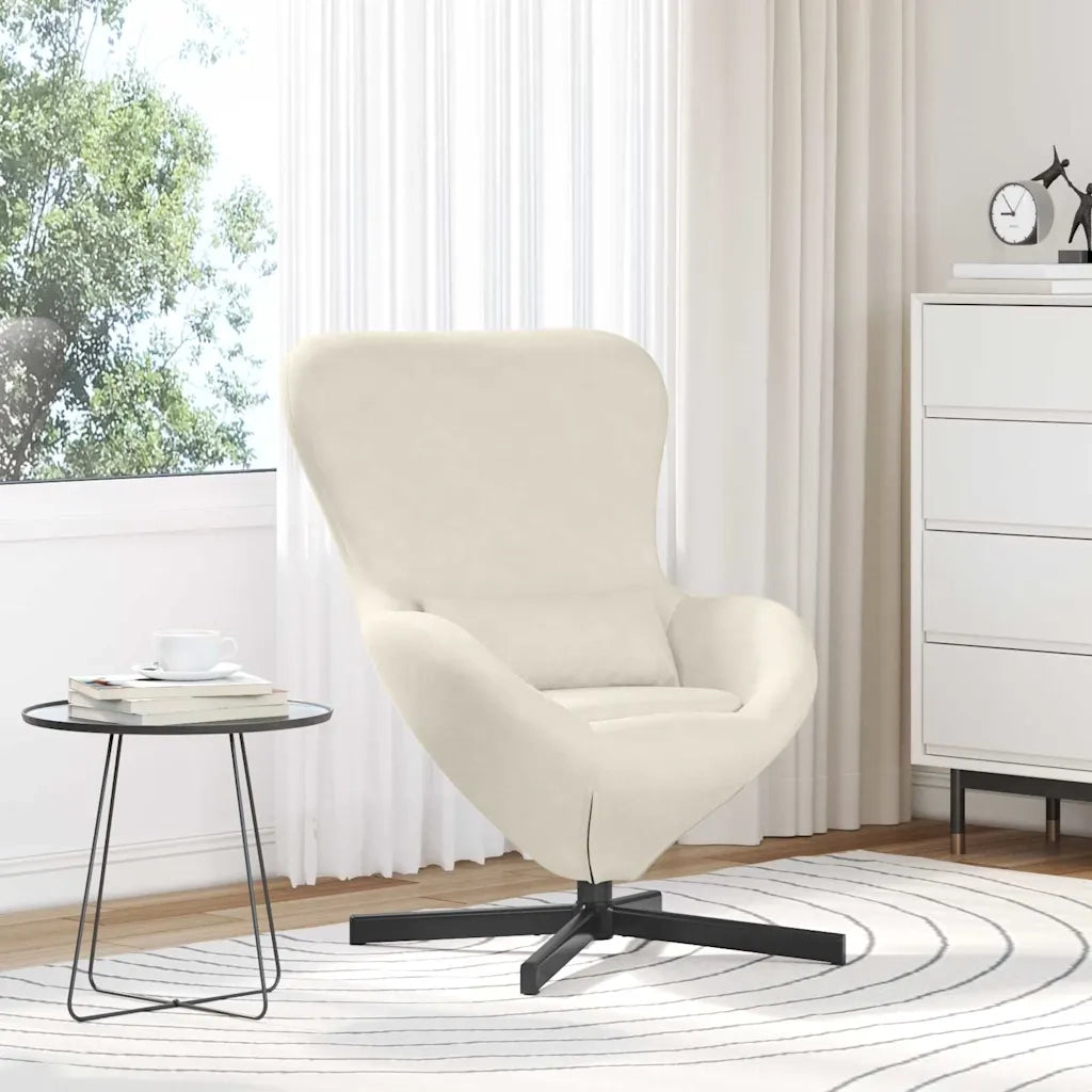 Divano Sedia-Poltrona uovo Crema 63 x 73 x 90 cm Velluto