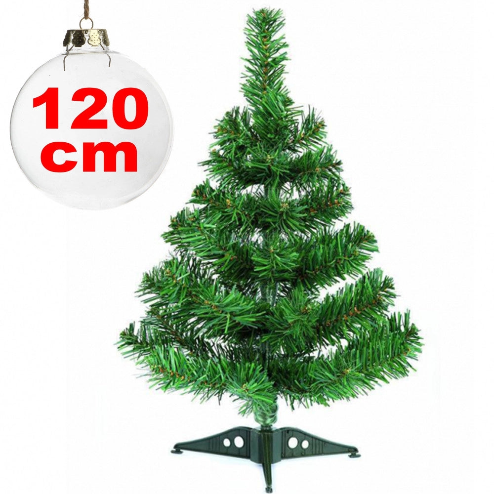 Trade Shop - Albero Di Natale Sintetico 120cm Decorazione Decorazioni Per Casa Scuola Ufficio -