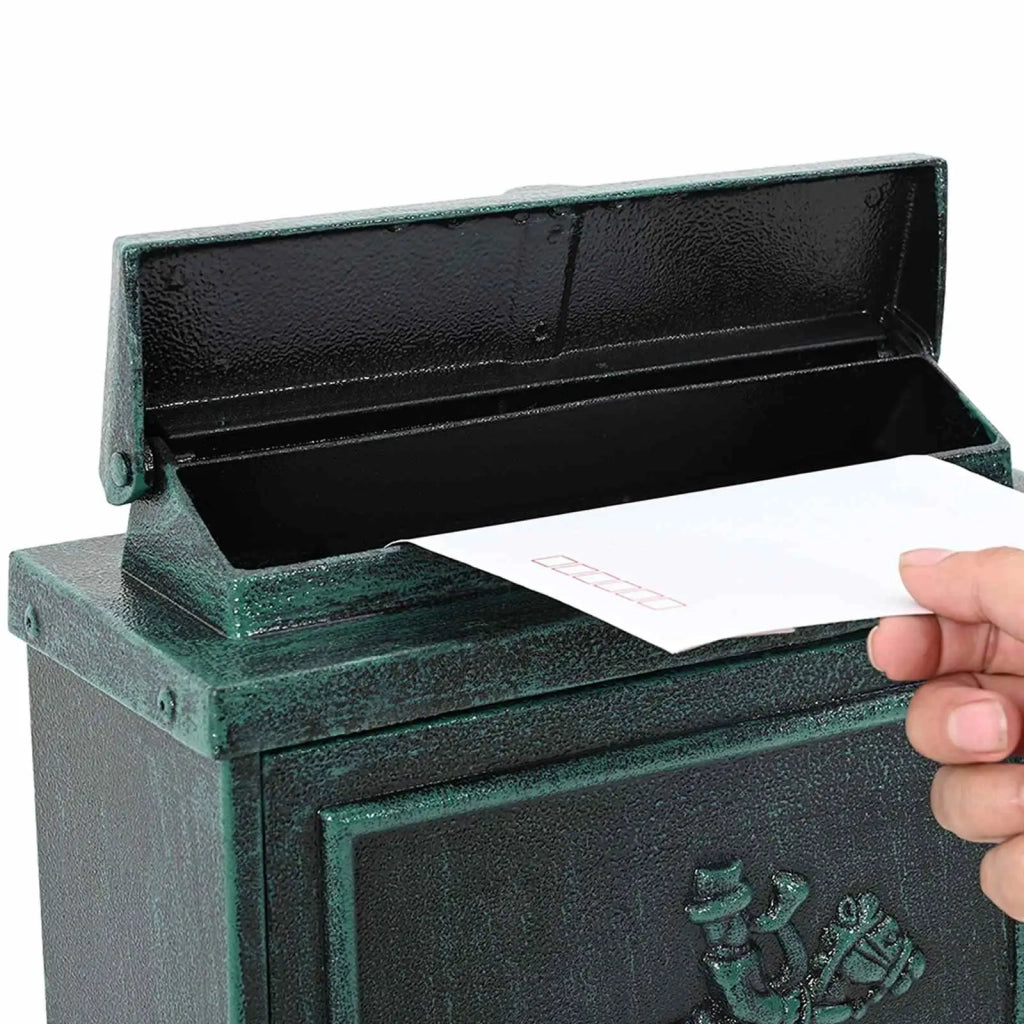 Cassetta Postale da Muro con porta Verde 29 x 13 x 41 cm 42023496