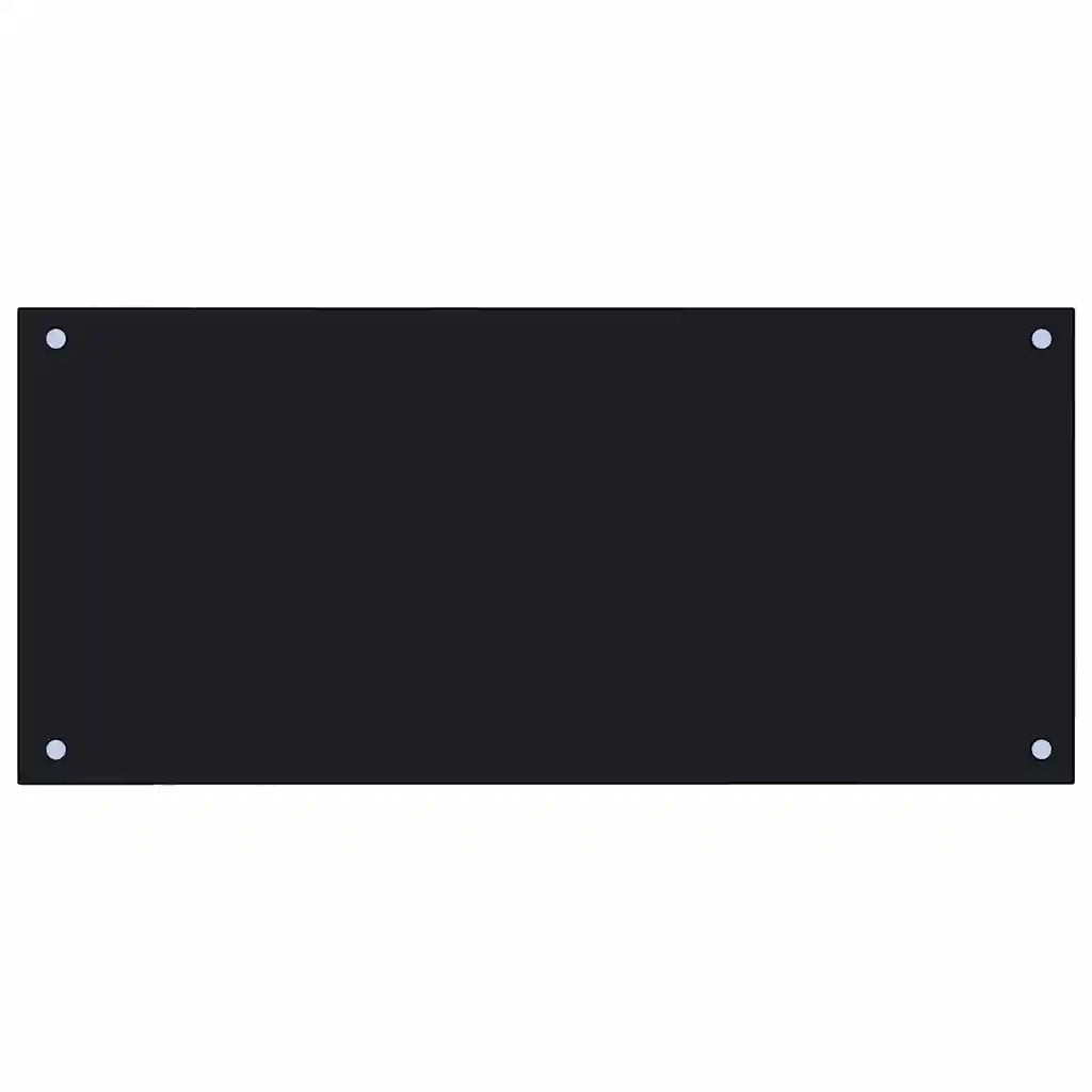 Schienale da cucina 2 pcs Nero 90 x 40 cm vetro temperato 3415437