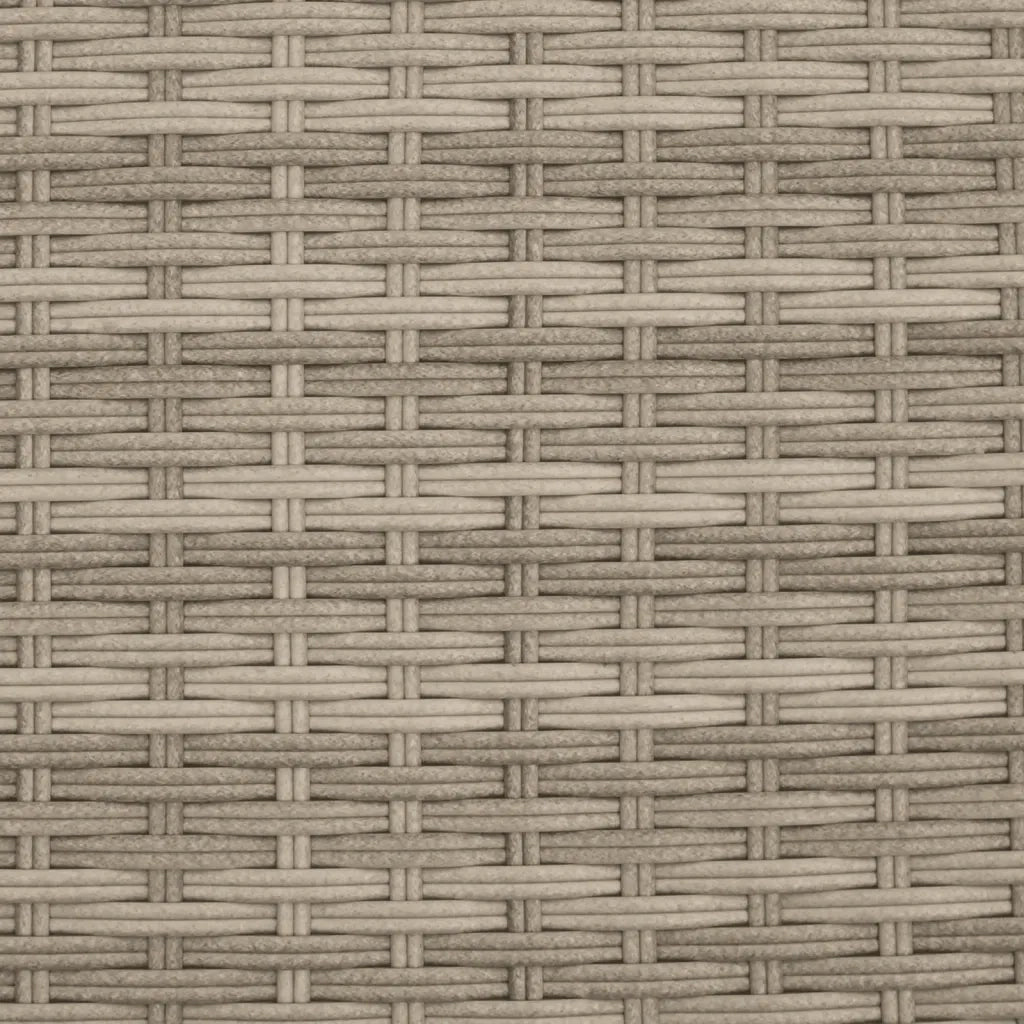 Lettino con Baldacchino e Cuscini Grigio Chiaro in Polyrattan 368340