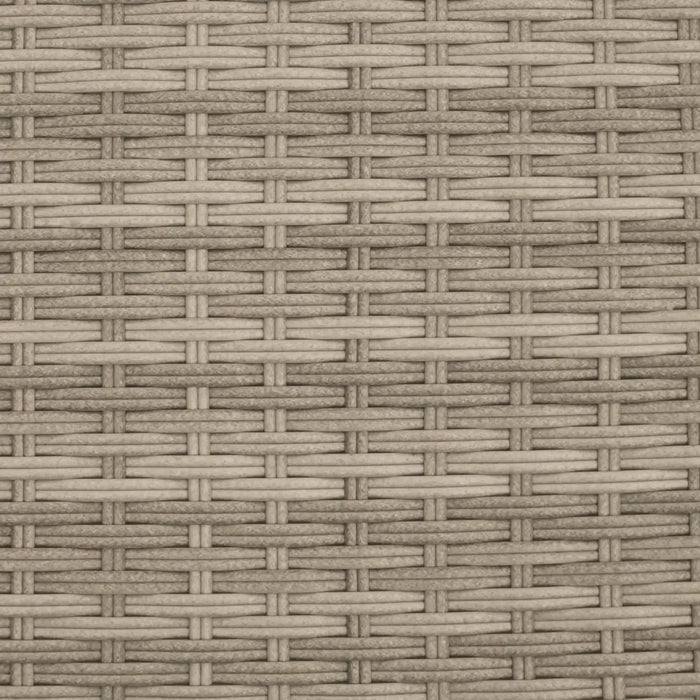 Lettino con Baldacchino e Cuscini Grigio Chiaro in Polyrattan 368340