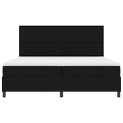 Letto a molle con materasso con led Nero 200 x 200 cm Tessuto 3342895