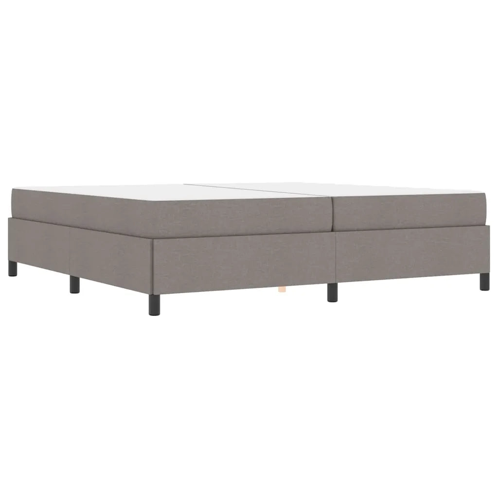 vidaXL Letto a molle Tortora e Nero 200 x 200 cm
