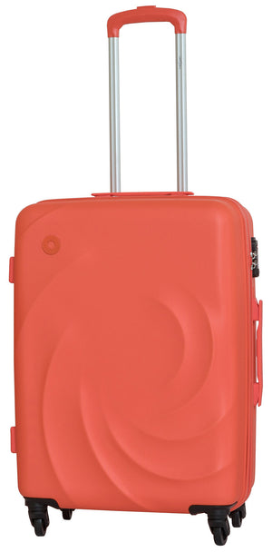 Trolley Valigia Media Rigida in ABS 4 Ruote TSA Ravizzoni Estasi Corallo