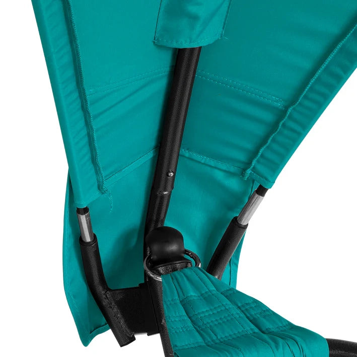 Amaca con Supporto e tettuccio da Giardino L92*P214*A72cm, Portata Fino a 150 kg con Cinturini anticaduta OGS51-TB (Blu)
