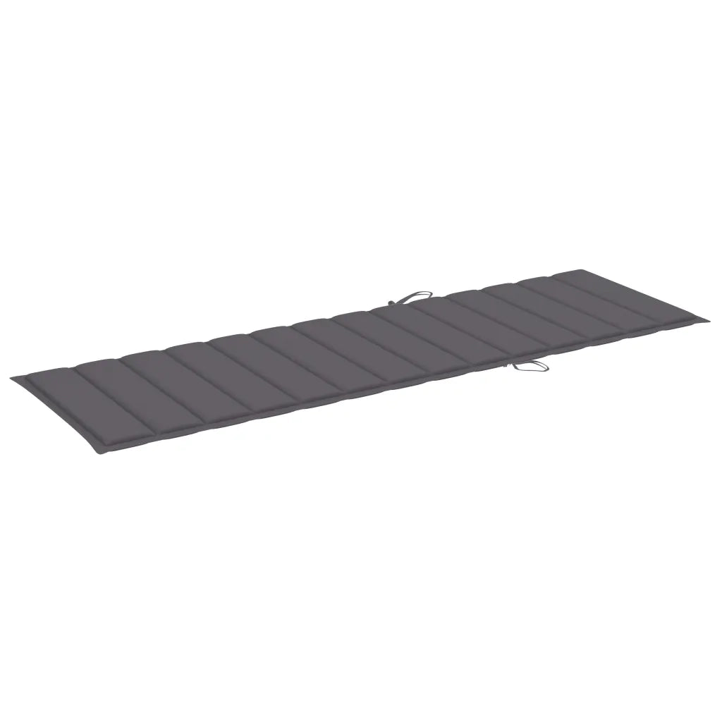 Lettino Prendisole Pieghevole con Cuscino in Massello di Acacia 3064164