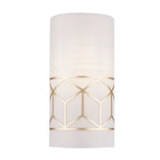 Maytoni applique contemporanea Messina 1 luce E14 oro metallo diffusore lino