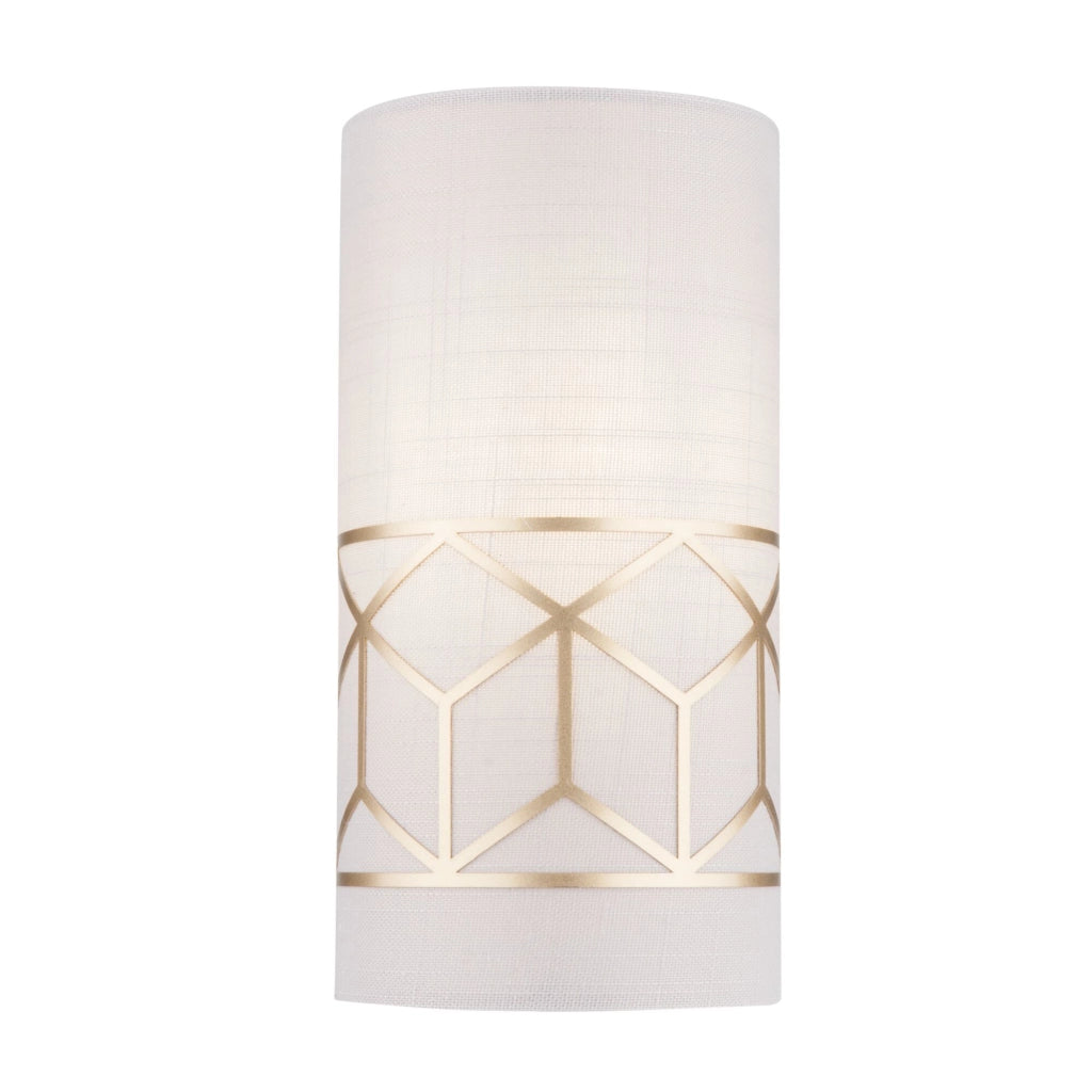 Maytoni applique contemporanea Messina 1 luce E14 oro metallo diffusore lino