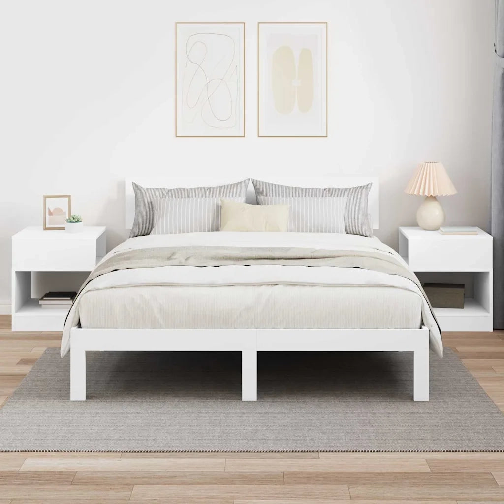 Tavolino 2 pcs Bianco 40,5 x 40 x 45 cm Legno multistrato