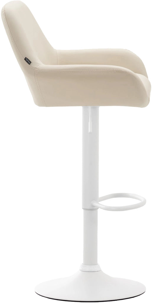Set 2 Sgabelli Bar Braga In Similpelle crema,bianco