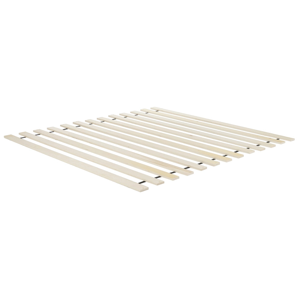 Letto in legno marrone chiaro 160 x 200 cm con baldacchino dal design minimalista