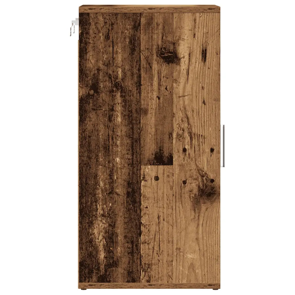 vidaXL Scarpiera Legno Antico 32x35x70 cm in Legno Multistrato