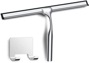 Visore per doccia in acciaio inossidabile 30CM con chiodo adesivo, set di wischi in argento per la doccia, manico corto per wischi per vetro, guida per vetro per doccia, visore per doccia in vetro, set di wischi per la doccia