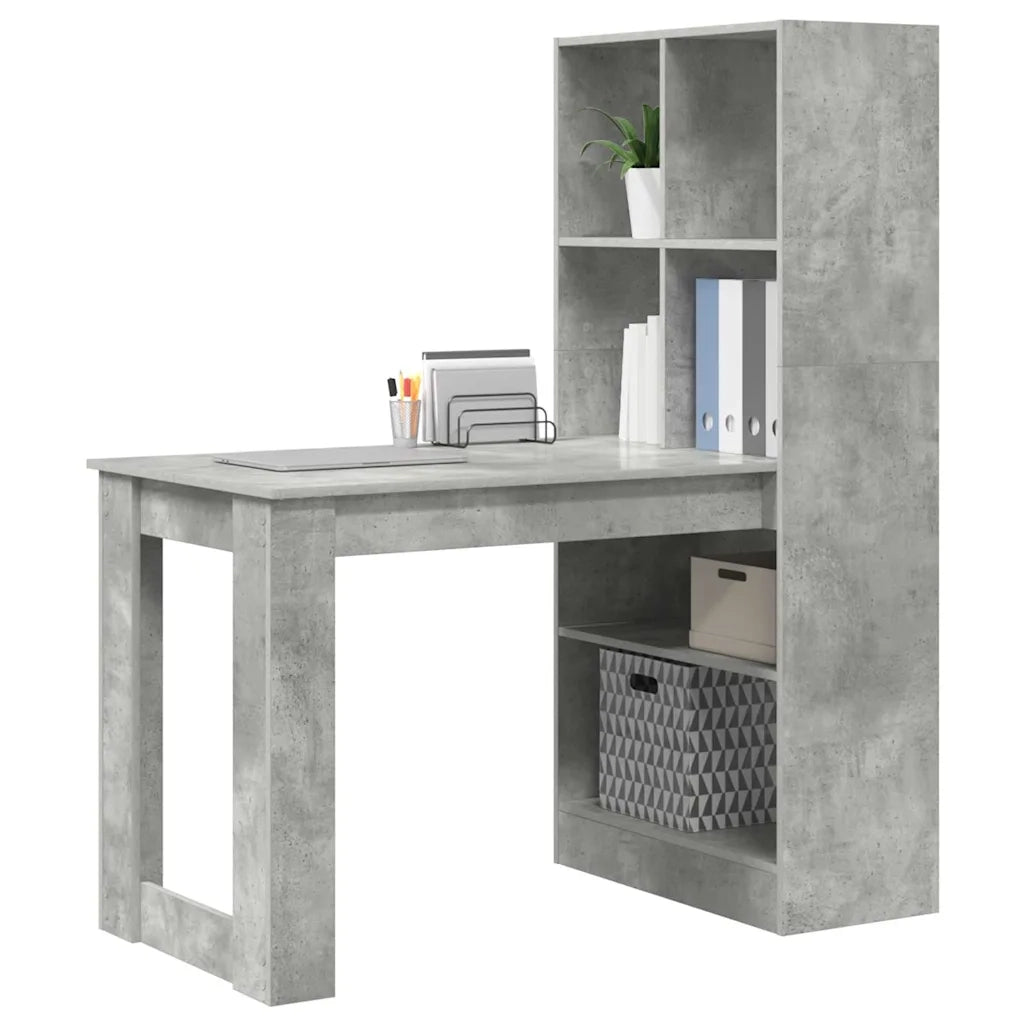Scrivania Grigio cemento Legno ingegnerizzato 122 x 67 x 145 cm 3337260