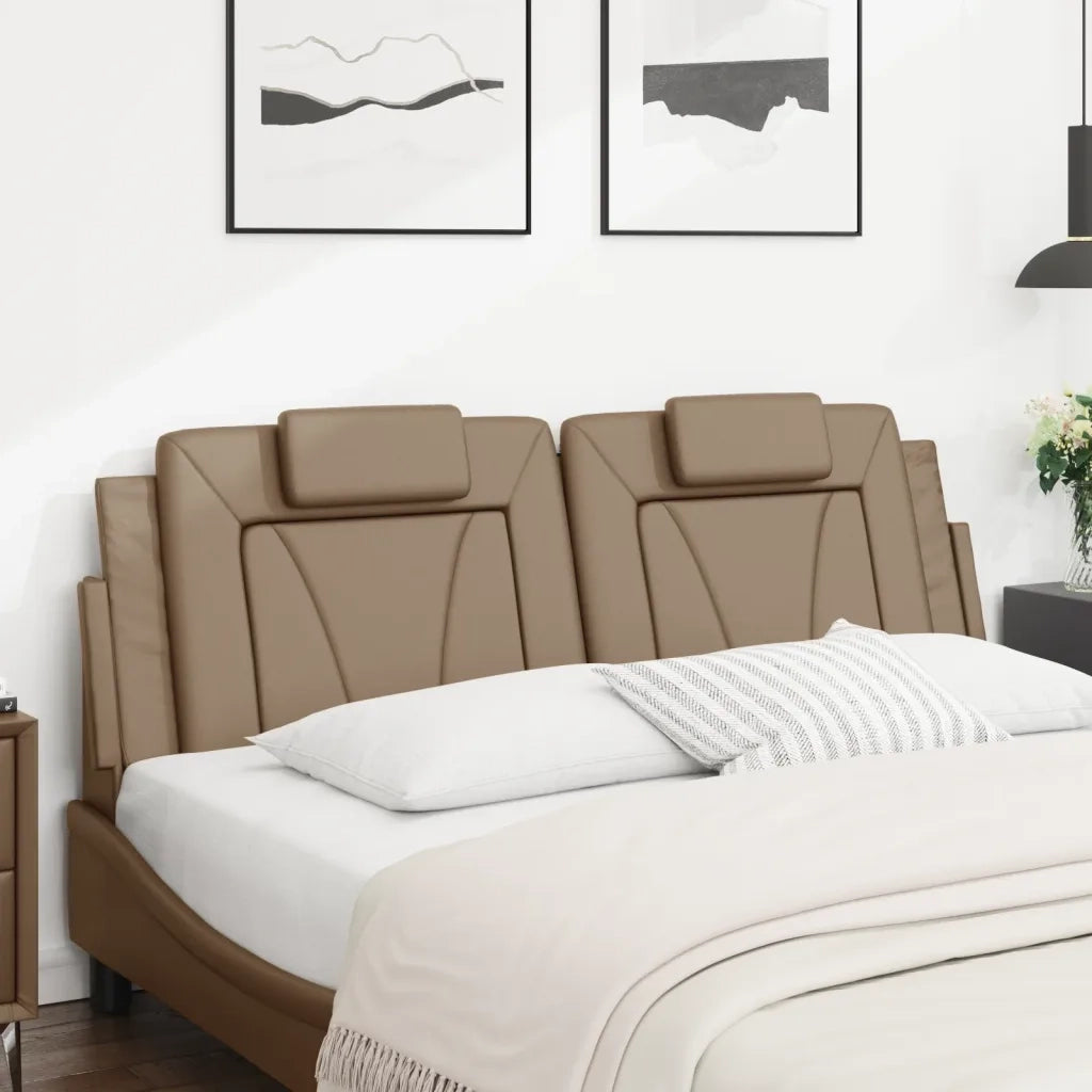 Cuscino Testiera Viana Cappuccino 160 cm in Similpelle 374801