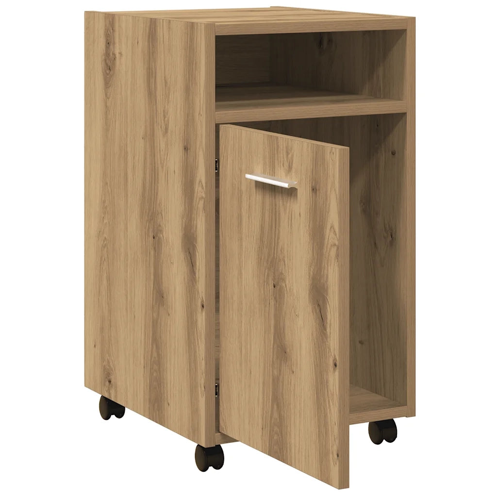 Armadio con Ruote Rovere Artigianale 33x38x60 cm in Truciolato