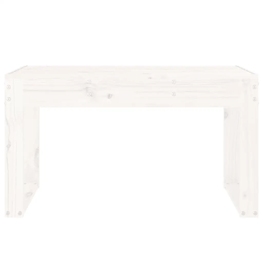 Panchina da Giardino | Panca da Giardino Bianca 80x38x45 cm Legno Massello di Pino