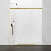 Box doccia frontale TWENTY 2 fissi + 2 scorrevoli 190 cm (181-191) oro vetro trasparente