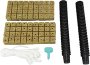 72 Cubi di Rockwool e Set di Pannelli Perforati per Coltivazione Idroponica - Alta Produzione e Buona Assorbimento d'Acqua - Kit di Pannelli a Maglia per Coltivazione Idroponica a Casa