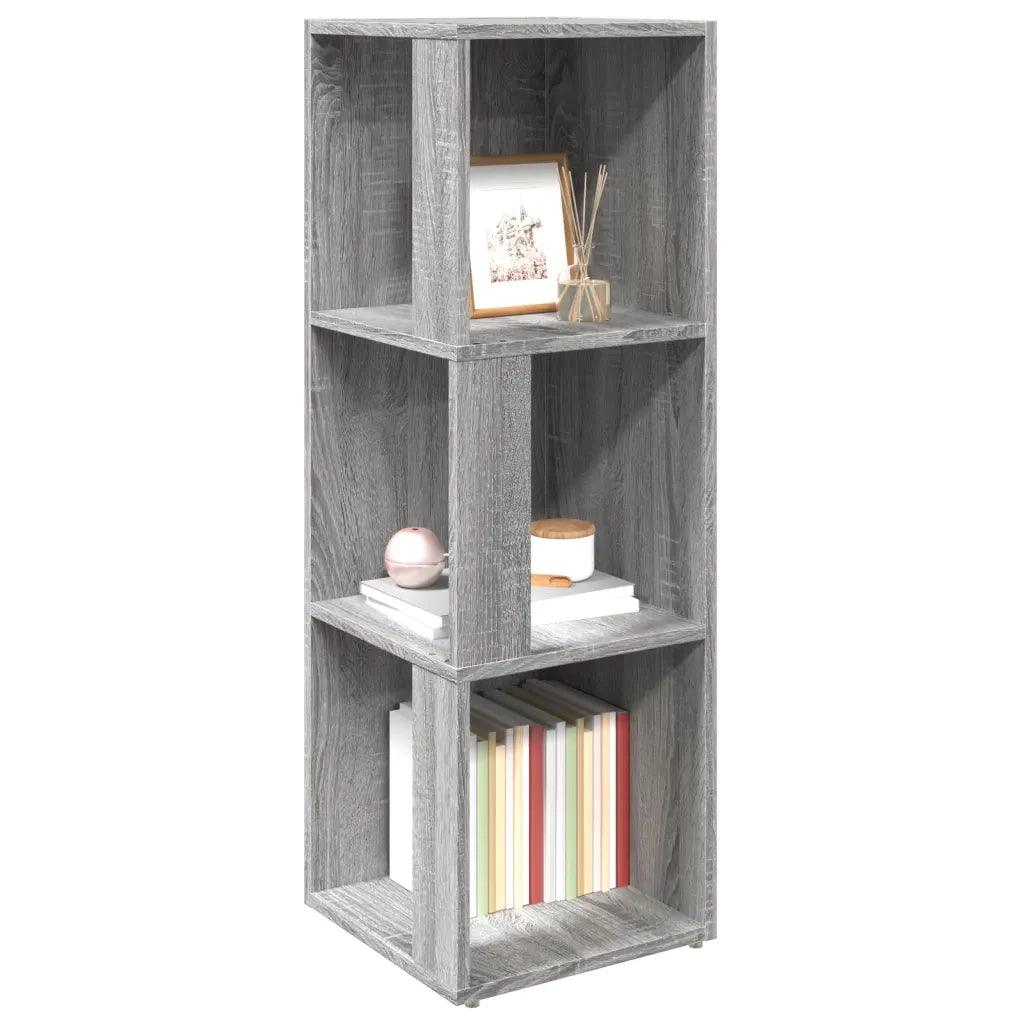 Scaffale Angolare Grigio Sonoma 33x33x100 cm Legno Multistrato cod mxl 49552